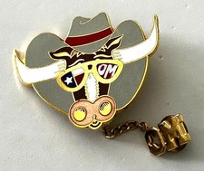 Vintage Odyssey of the Mind Texas TX  Longhorn Steer 2 Pin Set OM picture