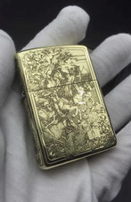 Zippo Armor Brass Lighter Four Horsemen of the Apocalypse 5-Side Engraved New picture