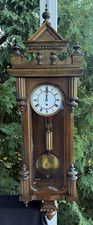 Antique C 1890 Austrian Gerbruder Resch Single Weight Driven Wall Clock - VIDEO picture
