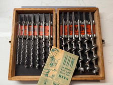 Vintage IRWIN 13 Pc Auger Bit Set with original box and catalog. Complete set. picture
