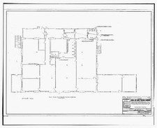 Pensacola FL U.S. Naval Air Station Paint Shop 1951 Floor Plan Drawing picture
