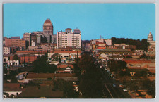 Aerial View of Downtown Skyline Fresno California Vintage Postcard Unposted picture