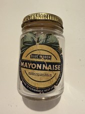 Vintage Richard Hellmann's Blue Ribbon Mayonnaise Jar picture