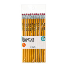 Pen+Gear Unsharpened Wood Pencils, #2 HB Lead, Yellow, 12 Count picture