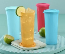 Tupperware TUMBLERS w/Seals ~ Stacking, Straight Sided ~ 16 Ounces ~ BRAND NEW picture