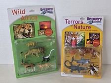 Vintage 1999 Discovery Channel Wild Africa & Terrors of Nature Animal Toy Sets picture