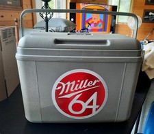 Miller 64 Hard Plastic 25 Liter Insulated Beach Picnic Tailgate Beer Cooler picture
