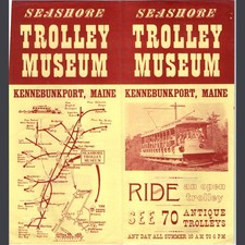 c1950s Seashore Trolley Museum Kennebunkport ME Brochure Map Antique Streetcar picture