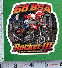 1968 BSA Rocket III 9x9cm Durable Die-Cut Vinyl Sticker 1 of 5 picture