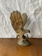 Flying Eagle or Hawk Brass Figurine Statue Vintage Patriotic ‘Merica 5” picture