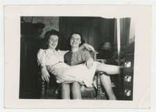 Drunk Lesbian Women Embrace 1930 Female Lovers Gay Photo Antique LGBT Kiss 10019 picture