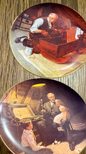 Knowles Norman Rockwell Grandpa's Treasure Chest & Grandpa’s Gift 1987 Limited picture