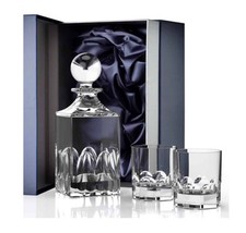 Glencairn Crystal Lewis Decanter Set Scotland LED Free In 🎁 Stunning New picture