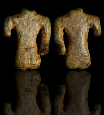 Ancient Greek Bronze Anthropomorphic Idol - Hellenistic - 28mm - Guaranteed COA picture