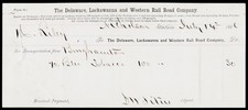 1866 Delaware Lackawanna & Western Rail Road Nicholson PA Tobacco Freight Receip picture