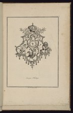 Fontaine Clock Ornament Design Vintage 1740s Engraving Reprint Wall Art picture
