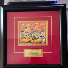 Disney Mickey and Minnie Mouse Happy 70th Year Framed Stamp 1998 picture