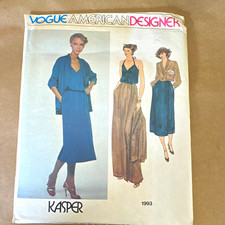 Vogue American Designer 1993 Women's Dress Sewing Pattern Vintage Original picture