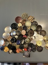 Buttons large Sized Misc Vintage MOP 1-2” Designer Metal SB12 picture