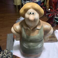 vintage ceramic 12” old woman figurine picture