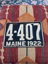 1922 MAINE VACATIONLAND LICENSE PLATE 4 DIGIT TAG 4-407 picture
