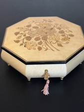 Vintage Reuge Octagon Music Box “ I Left My Heart In San Francisco “ W/ Key Mint picture