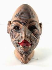 1890s Plaster Pinhead Circus Sideshow bust head freak carnival WOW tattoo picture