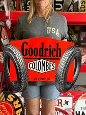 Vintage Style Metal Sign Goodrich Tires NOT Porcelain 24x18 Made USA picture