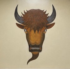 Photo:Stephen Mopope Bull's Head Mural 1900s Ceremonial Shields picture