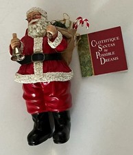 Vintage 1993 Clothtique by Possible Dreams 8” Santa Clause Resin Fabric Figurine picture