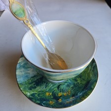 VINCENT VAN GOGH CUP SAUCER AND SPOON  picture