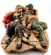 VTG Naturecraft of England-Aristocrats or Old Pals-Hand Painted Chalkware Figure picture