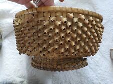 vintage Iroquois Micmac Passamaquoddy footed Indian Basket Curls 12