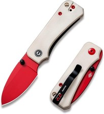 CIVIVI Baby Banter 2.34 inch Folding Pocket Knife - Ivory/Red (C19068S-7) picture