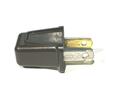 LEVITON BROWN 1-2-3 SNAP ON PLUG POLARIZED 18/2 SPT 1 LAMP CORD PLUG picture