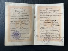 Bulgarian Passport 1910 Pre-WWI Tsar Ferdinand I Bilingual( French) Travel Doc picture