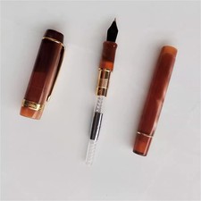 New Kaigelu 316 Resin Celluloid Coffee Fountain Pen EF/F/M Nib Writting Ink PeXT picture