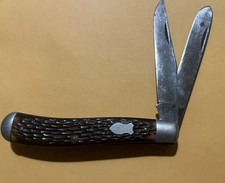 Vintage Schrade Walden USA 293 Trapper Style Delrin Pocket Knife picture