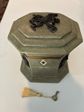 Georgian Octagonal Shagreen Tea Caddy with Metal Nautical Finial picture