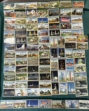 Lot of 98 Vintage New York Worlds Fair 1939 Linen Postcards, Unposted and Posted picture