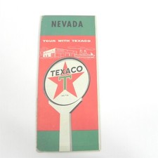 VINTAGE 1957 TEXACO OIL COMPANY MAP OF NEVADA TOURING GUIDE GAS OIL PROMO  picture