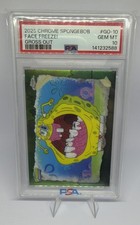 2025 TOPPS CHROME SPONGEBOB 25TH ANNIVERSARY GROSS OUT FACE FREEZE Psa 10 picture