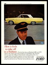 1965 Ford Fairlane 500 Sports Coupe 289 V8 Engine Airline Pilot Vintage Print Ad picture