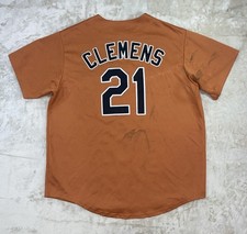 Vintage University of Texas Longhorns Roger Clemens 21 Baseball Jersey XL *FLAWS picture