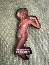 RARE Vintage 1982 MISSING PERSONS promo pin die-cut button Dale Bozzio No Pin picture