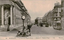 Bordeaux France Postcard Cours du Chapeau-Rouge Trams Street Clock LL picture