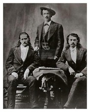 WILD BILL HICKOK, TEXAS JACK OMOHUNDRO & BUFFALO BILL CODY WILD WEST 8X10 PHOTO picture