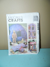McCall's Crafts 2225 Uncut  Doll Accessories Tent Storage Sewing Pattern picture