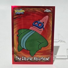 Topps 2025 Chrome SpongeBob #137 The Elastic Waistband Red /5 Refractor Patrick picture