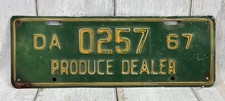 1967 Washington Produce Dealer License Plate DA Dept Agriculture Rare Vintage picture
